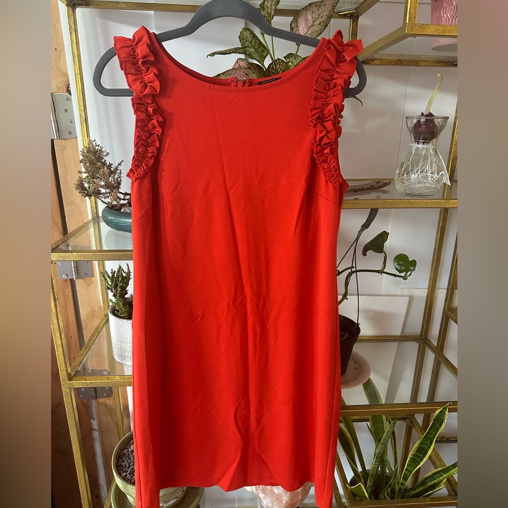 Flashy red cocktail dress